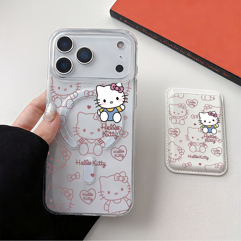 Phone Accessories For Android - Cute Cake Hello Kitty Magnetic Card