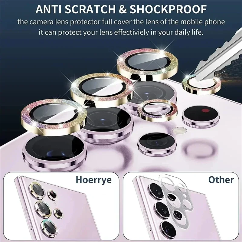 Glitter Metal Ring Camera Lens - Phone Accessories For Android recensione e prezzo