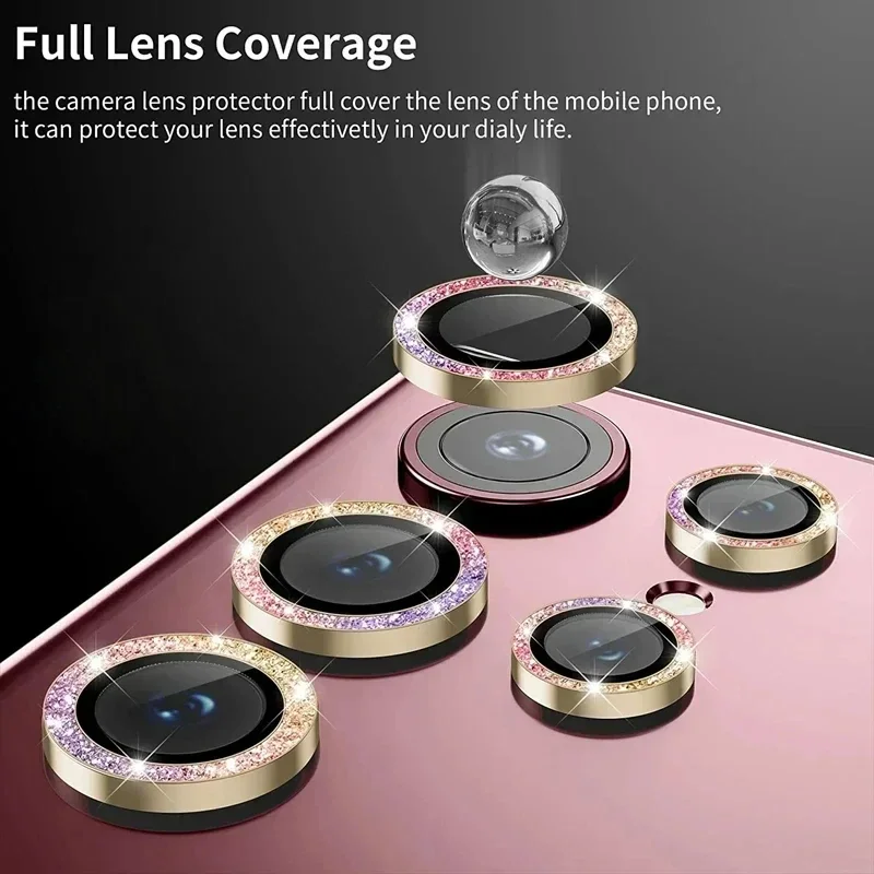 Glitter Metal Ring Camera Lens - Phone Accessories For Android recensione e prezzo