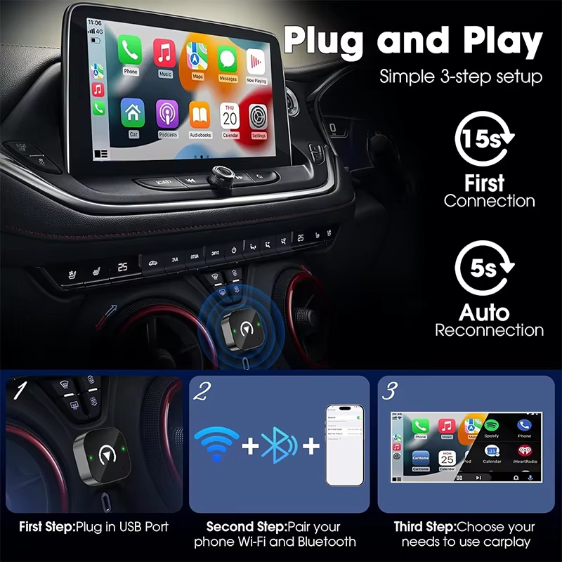 2-in-1 Wireless CarPlay Adapte - Phone Accessories Unique recensione e prezzo