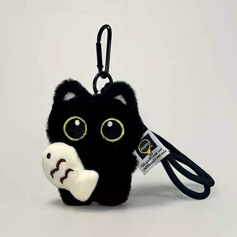 Cute Plush Big Eyed Black Cat  - Phone Accessories Doll recensione e prezzo