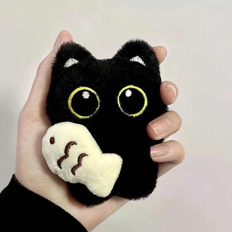 Cute Plush Big Eyed Black Cat  - Phone Accessories Doll recensione e prezzo