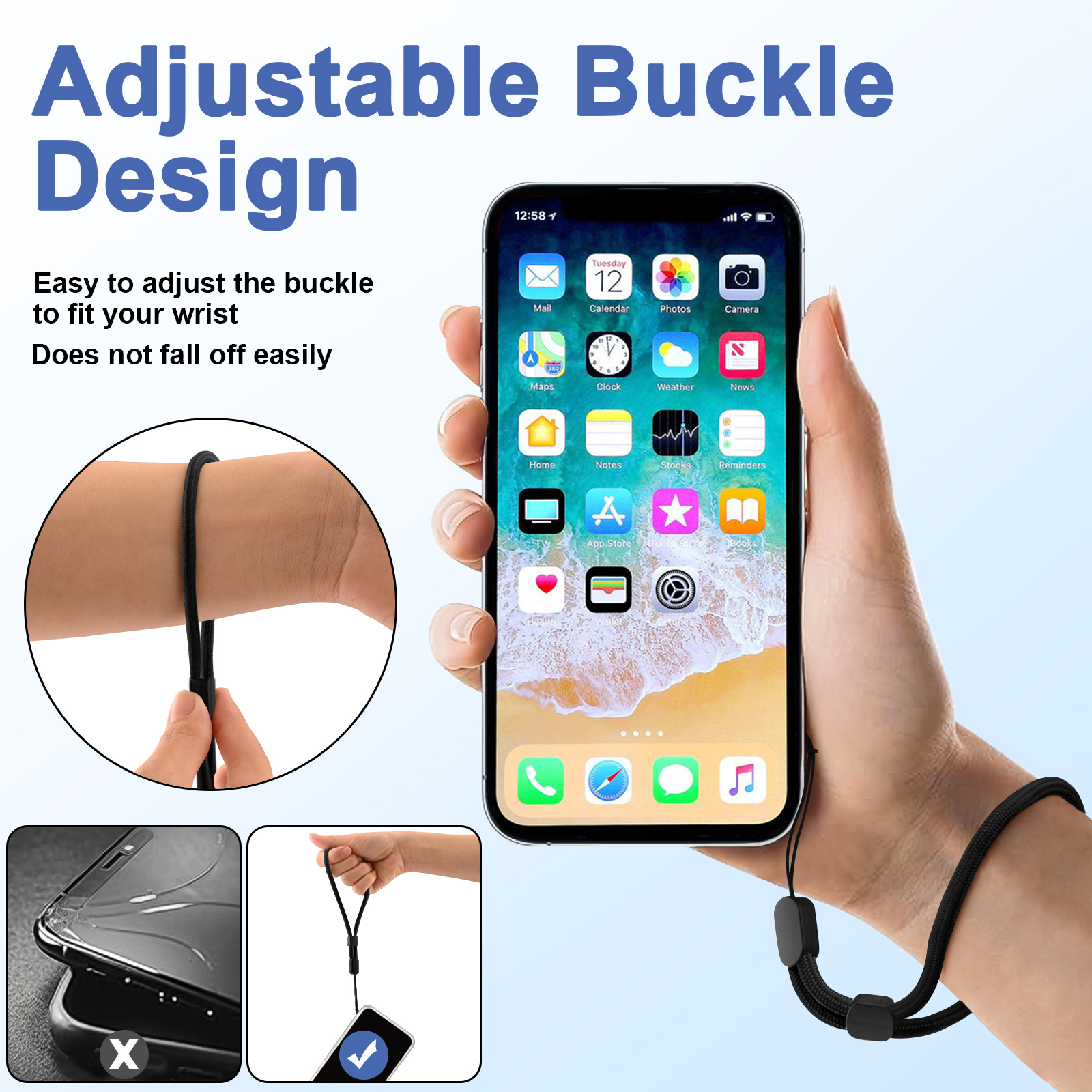 6Pcs/lot Hand Wrist Strap Lany - Phone Accessory recensione e prezzo