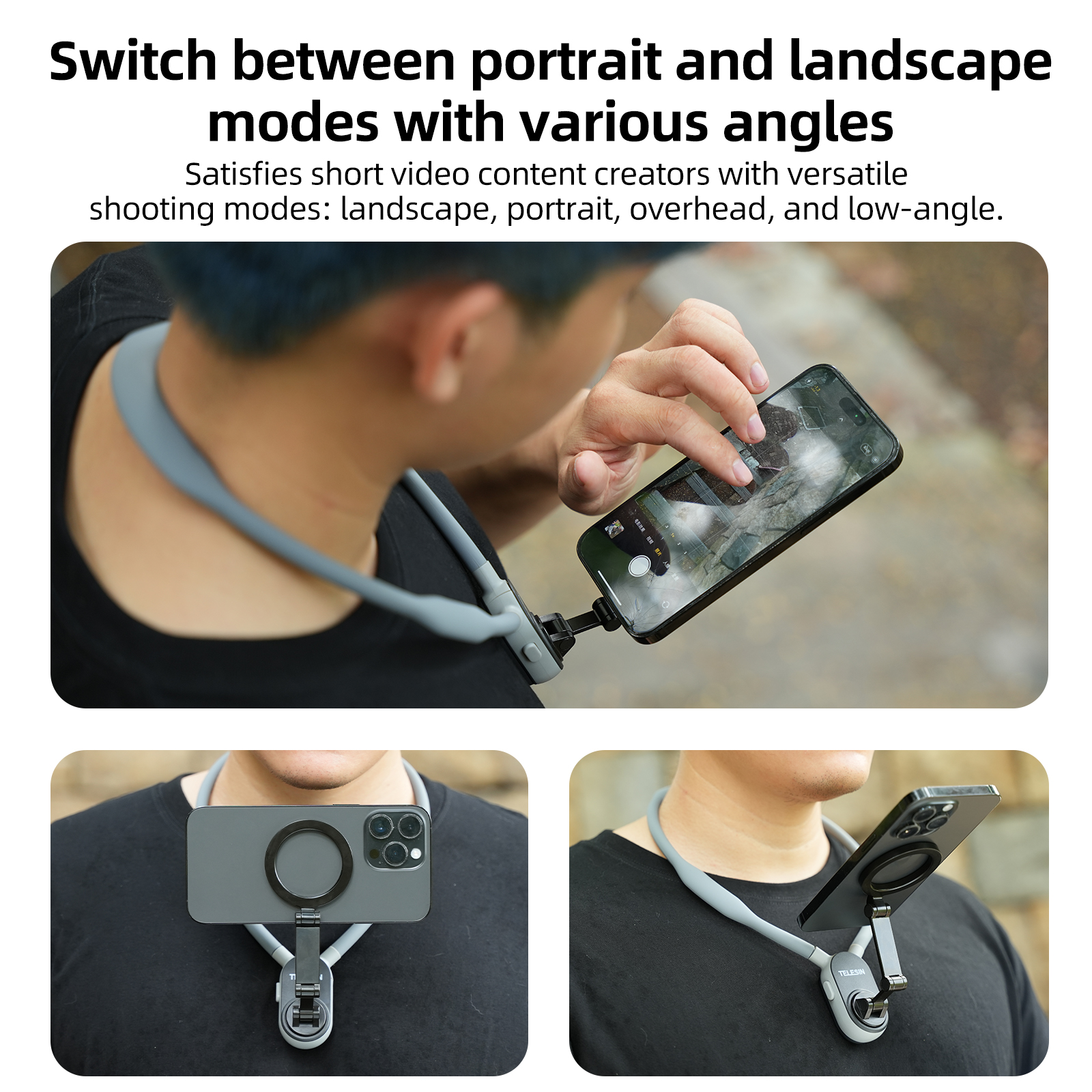 TELESIN Silicone Magnetic Neck - Phone Accessories Unique recensione e prezzo