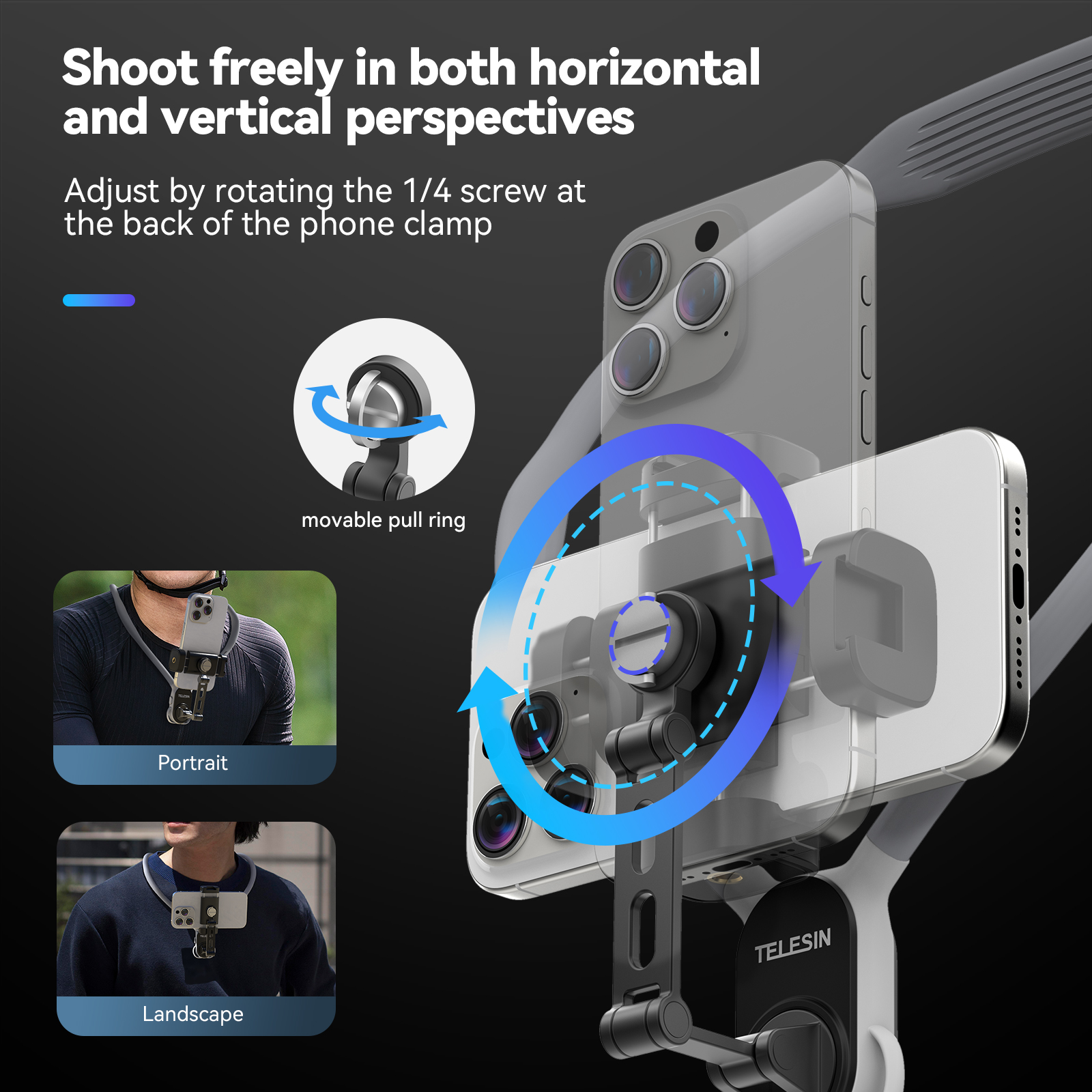 TELESIN Neck Mount Phone Clip  - Phone Accessories Unique recensione e prezzo
